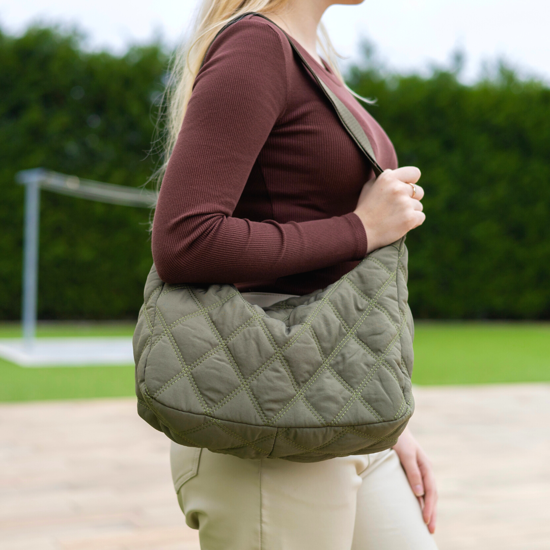Zafira's Luxe Gewatteerde Puffer Tas - Stijlvolle en Ruime Schoudertas met Verstelbare Band voor Ultiem Comfort