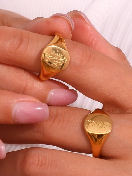 Liva Gouden Bloemen Ring Wildflower
