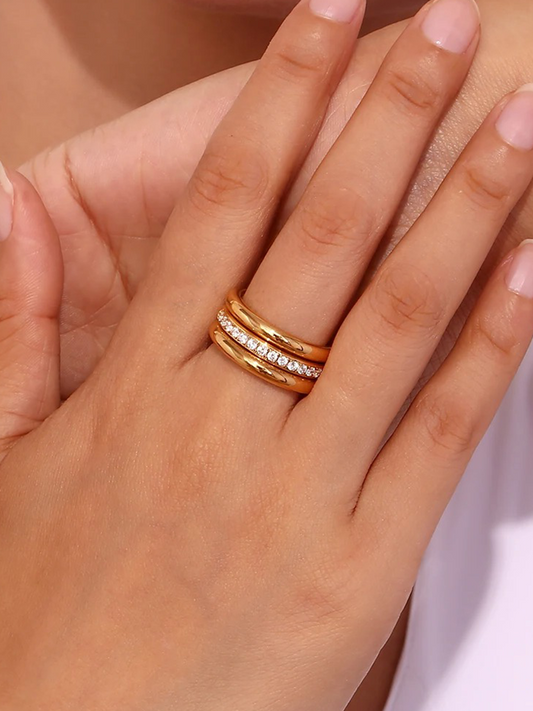 Mia Zirkonia Ring Set Goud